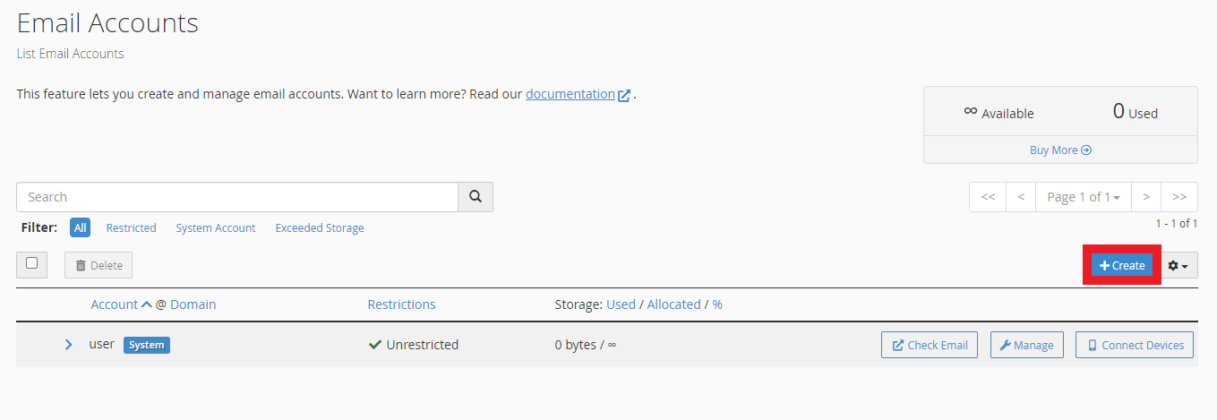 Create Email Account 