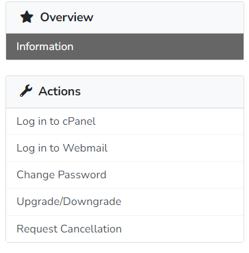 Client Area cPanel Login