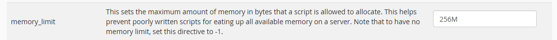 Memory Limit shown at 256