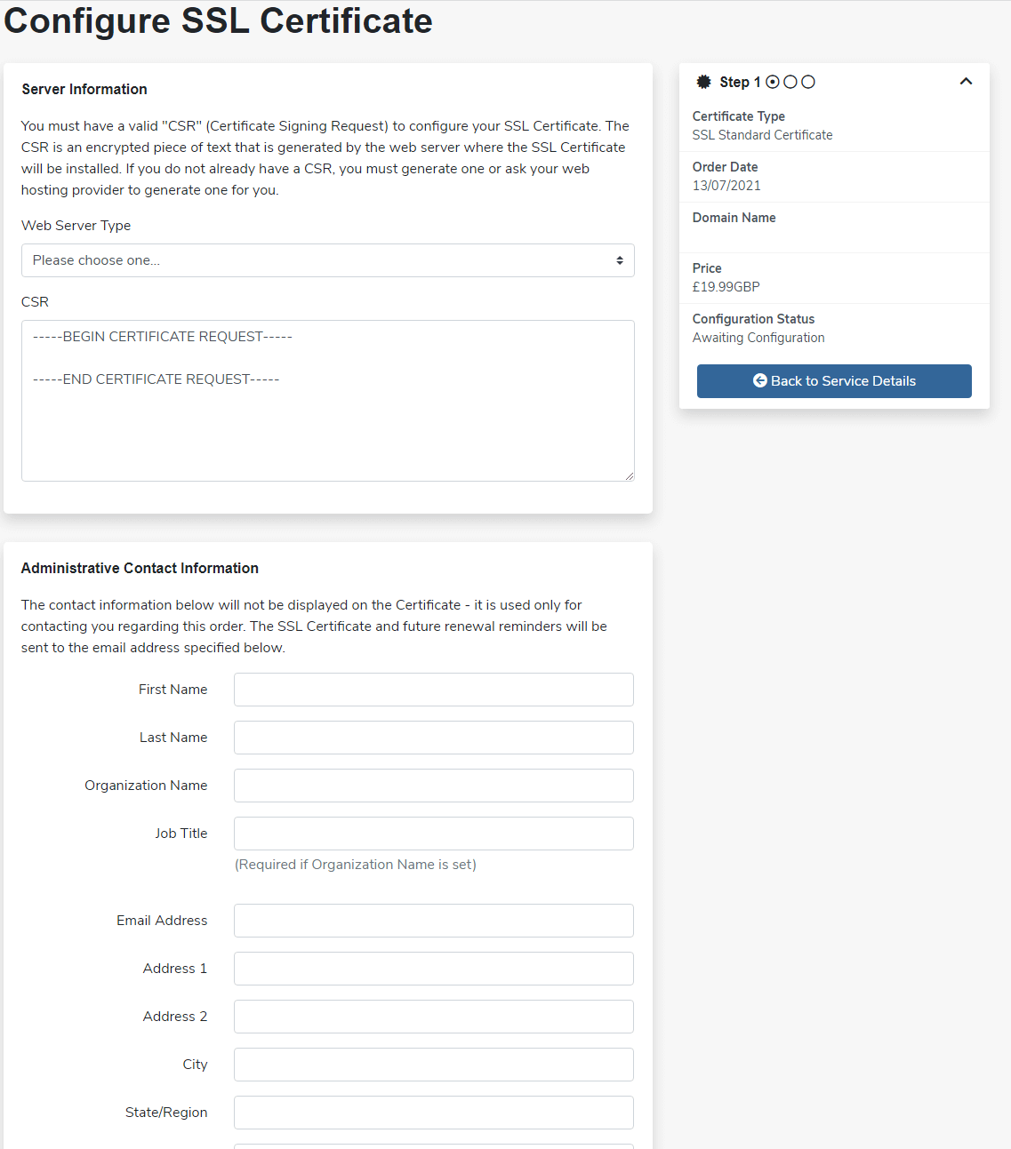 HostingLand ssl configurator